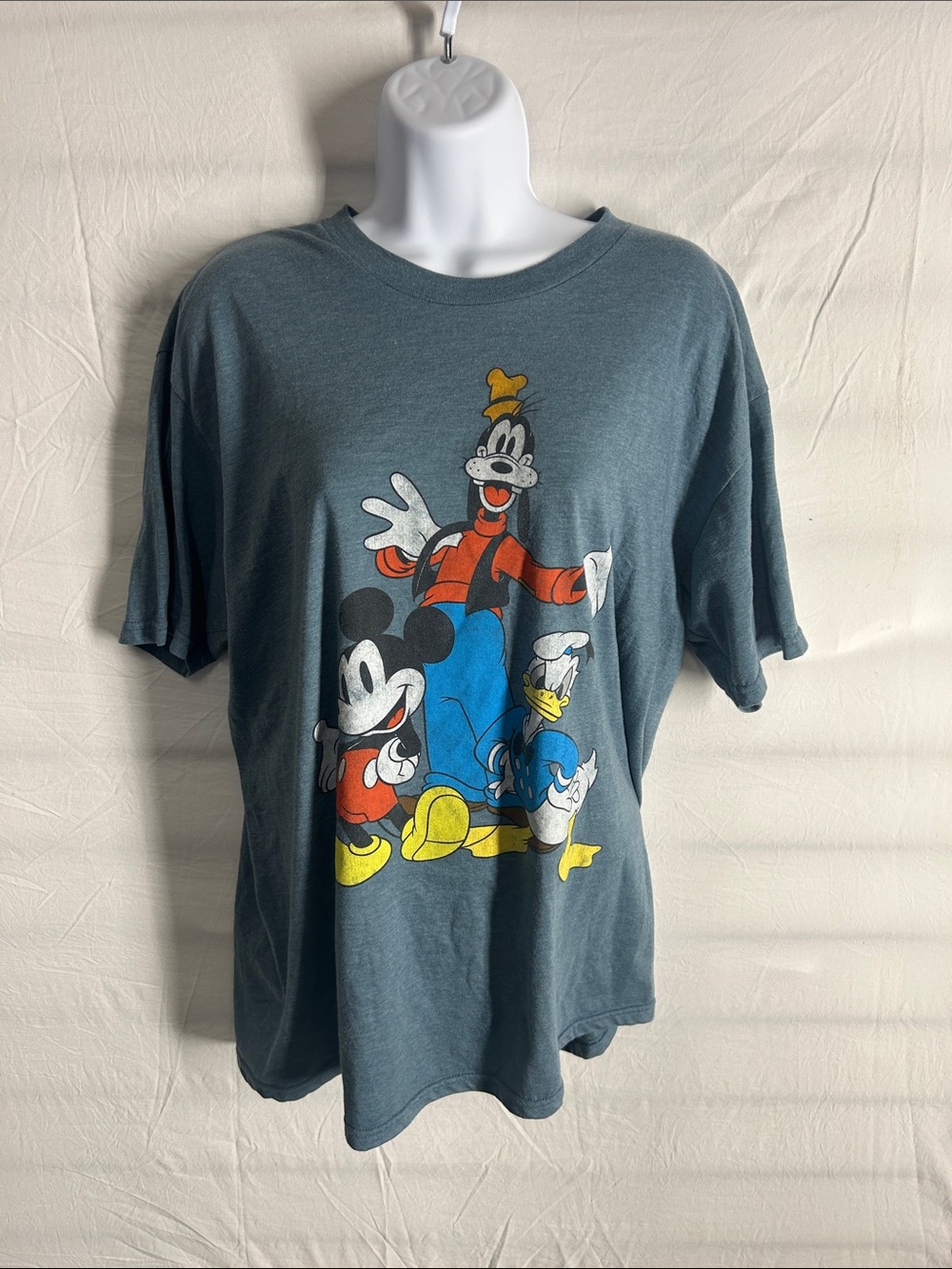 Disney Men’s Graphic Tee in Dark Teal with Classic Characters